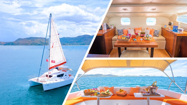 Half Day Pvt Power Catamaran Chardonnay by Once Yachting