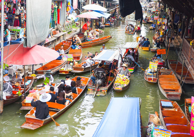 Damnoen Saduak Floating Market and Maeklong Railway Market SIC